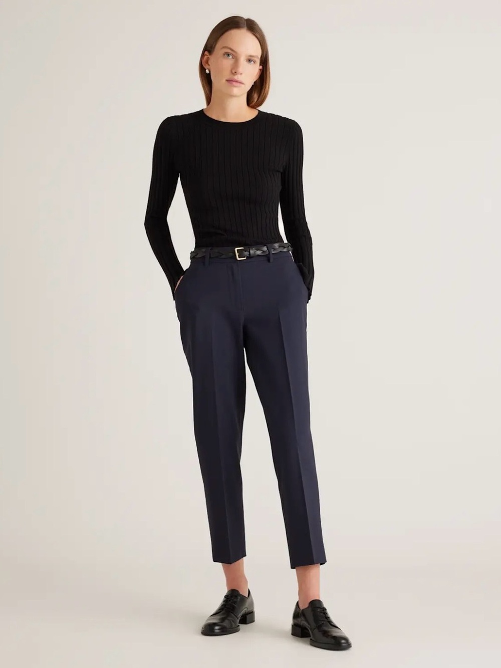 Quince Italian Wool Slim Leg Ankle Pant